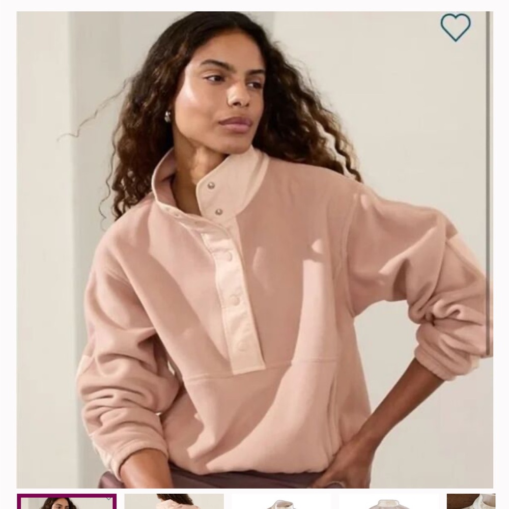 Athleta Half Button Up Fleece